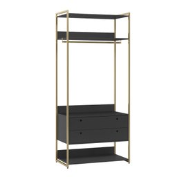 Guarda Roupa Closet Industrial com Cabideiro 2 Gavetas  - 2