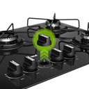 Ver imagem 5 de Cooktop 5 Bocas Cd075be a Gás Mesa de Vidro Temperado Consul