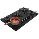 Ver imagem 3 de Cooktop 5 Bocas Cd075be a Gás Mesa de Vidro Temperado Consul