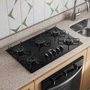 Ver mais imagens de Cooktop 5 Bocas Cd075be a Gás Mesa de Vidro Temperado Consul