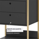 Ver mais imagens de Estante Closet Industrial com 2 Gav e 5 Prat Estrutura Metálica Móvel Moderno e Funcional Preto