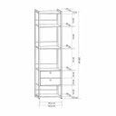 Ver imagem 4 de Estante para Livros Industrial 2 Gavetas 5 Prateleiras 03 Preto