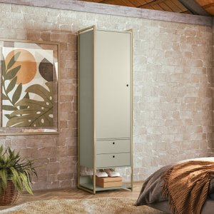 Guarda Roupa Closet Industrial 1 Porta 2 Gavetas 