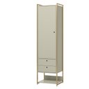 Ver imagem 2 de Guarda Roupa Modulado Closet Industrial 54cm com Cabideiro Porta 2 Gavetas Branco/Off White
