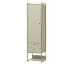 Ver imagem 2 de Guarda Roupa Modulado Closet Industrial 54cm com Cabideiro Porta 2 Gavetas 