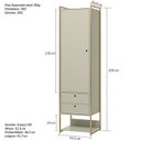 Ver imagem 3 de Guarda Roupa Modulado Closet Industrial 54cm com Cabideiro Porta 2 Gavetas Off White