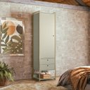 Ver imagem 1 de Guarda Roupa Modulado Closet Industrial 54cm com Cabideiro Porta 2 Gavetas 