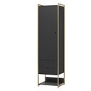 Ver imagem 2 de Guarda Roupa Modulado Closet Industrial 54cm com Cabideiro Porta 2 Gavetas 