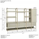 Ver imagem 3 de Guarda Roupa Closet Modulado Casal com Cabideiro 8 Gavetas Porta 286cm - Estrutura Metálica Moderna