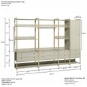 Ver imagem 3 de Guarda Roupa Closet Modulado Casal com Cabideiro 8 Gavetas Porta 286cm - Estrutura Metálica Moderna
