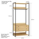 Ver imagem 2 de Guarda Roupa Closet Modulado Industrial 1 Porta 8 Gavetas 