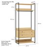 Guarda Roupa Closet Modulado Industrial 1 Porta 8 Gavetas  - 2