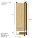 Ver imagem 6 de Guarda Roupa Closet Modulado Industrial 1 Porta 8 Gavetas 