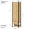 Guarda Roupa Closet Modulado Industrial 1 Porta 8 Gavetas  - 6