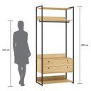 Ver imagem 3 de Guarda Roupa Closet Modulado Industrial 1 Porta 8 Gavetas 