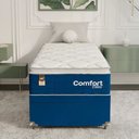 Ver mais imagens de Cama Box Baú Solteiro + Colchão Comfort Class Pillow Top Azul/suede Azul
