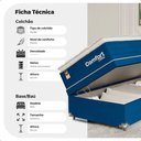 Ver imagem 3 de Cama Box Baú Solteiro + Colchão Comfort Class Pillow Top Azul/suede Azul