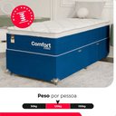 Ver imagem 5 de Cama Box Baú Solteiro + Colchão Comfort Class Pillow Top Azul/suede Azul