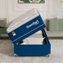 Ver imagem 6 de Cama Box Baú Solteiro + Colchão Comfort Class Pillow Top Azul/suede Azul