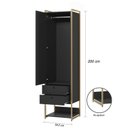Ver imagem 7 de Guarda Roupa Closet Modulado Industrial 1 Porta 8 Gavetas Preto