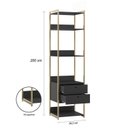 Ver imagem 3 de Guarda Roupa Closet Modulado Industrial 1 Porta 8 Gavetas