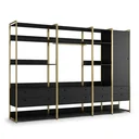 Ver mais imagens de Guarda Roupa Closet Modulado Industrial 1 Porta 8 Gavetas Preto