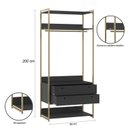 Ver imagem 5 de Guarda Roupa Closet Modulado Industrial 1 Porta 8 Gavetas