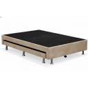 Ver imagem 3 de Cama Box Casal C/ Cama Auxiliar Suede 40x138x188 - Santo Box:bege