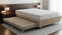 Ver imagem 2 de Cama Box Casal C/ Cama Auxiliar Suede 40x138x188 - Santo Box:bege