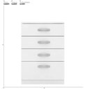 Ver imagem 4 de Kit Guarda Roupa Solteiro 4 Portas Lótus Cômoda Astral Branco