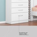Ver imagem 7 de Kit Guarda Roupa Solteiro 4 Portas Lótus Cômoda Astral Branco
