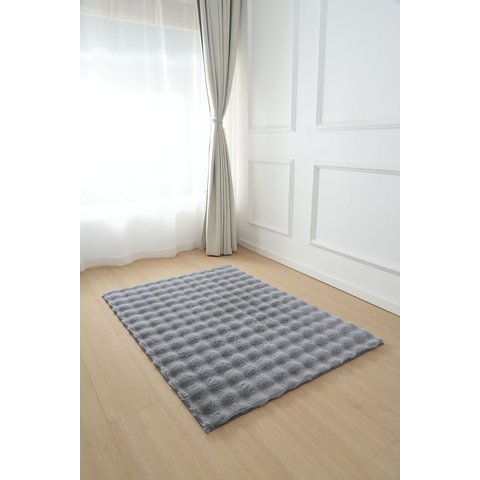 Tapete Pelo Alto Ondulado Waves 100x140cm - Jolitex - Cinza