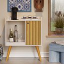 Ver imagem 1 de Aparador Buffet Balcão Cantinho do Café Retrô 1 Porta Linus - Off White/ripado