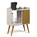 Ver imagem 7 de Aparador Buffet Balcão Cantinho do Café Retrô 1 Porta Linus - Off White/ripado