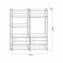 Ver imagem 4 de Guarda Roupa Closet Modulado Industrial 4 Gavetas Preto