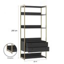 Ver imagem 3 de Guarda Roupa Closet Modulado Industrial 4 Gavetas Preto