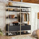 Ver imagem 1 de Guarda Roupa Closet Modulado Industrial 4 Gavetas Preto