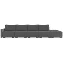 Ver imagem 7 de Sofá Ilha Modular com Puff para Sala Living 432cm Georgia K04 Linho Cinza Escuro - Mpozenato