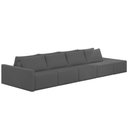 Ver imagem 1 de Sofá Ilha Modular com Puff para Sala Living 432cm Georgia K04 Linho Cinza Escuro - Mpozenato