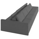 Ver mais imagens de Sofá Ilha Modular com Puff para Sala Living 432cm Georgia K04 Linho Cinza Escuro - Mpozenato
