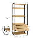 Ver imagem 2 de Estante para Livros Industrial 4 Gavetas 5 Prateleiras 200cmx144cm