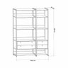 Estante para Livros Industrial 4 Gavetas 5 Prateleiras 200cmx144cm - 4