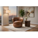 Ver imagem 3 de Poltrona Porto com Base Giratoria Couro Legitimo:520