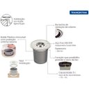Ver imagem 7 de Lixeira de Embutir Redonda Clean Round Aço Inox e Balde Plástico 5l - Tramontina 94518/005
