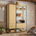 Ver imagem 1 de Guarda Roupa Closet Modulado Industrial 4 Gavetas 