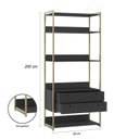 Ver imagem 2 de Guarda Roupa Closet Modulado Industrial 4 Gavetas Preto