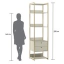 Ver imagem 7 de Guarda Roupa Closet Modulado com Cabideiro Porta 4 Gavetas 108cm - Estrutura Metálica Moderna Branco