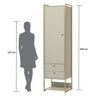Guarda Roupa Closet Modulado com Cabideiro Porta 4 Gavetas 108cm - Estrutura metálica Moderna - 5