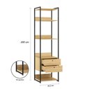 Ver imagem 3 de Guarda Roupa Closet Modulado Industrial 1 Porta 4 Gavetas 
