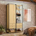 Ver imagem 1 de Guarda Roupa Closet Modulado Industrial 1 Porta 4 Gavetas 